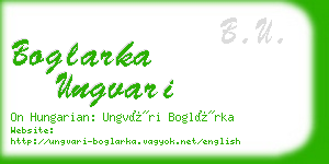 boglarka ungvari business card